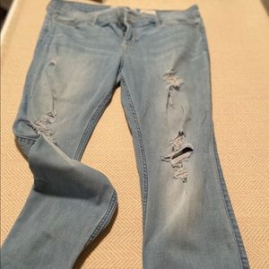 3/$30 Hollister Low rise distressed jeans